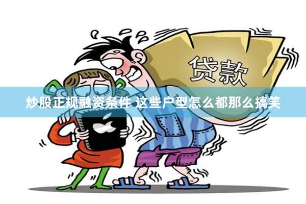 炒股正规融资条件 这些户型怎么都那么搞笑