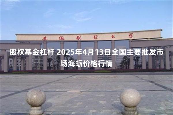股权基金杠杆 2025年4月13日全国主要批发市场海蛎价格行情