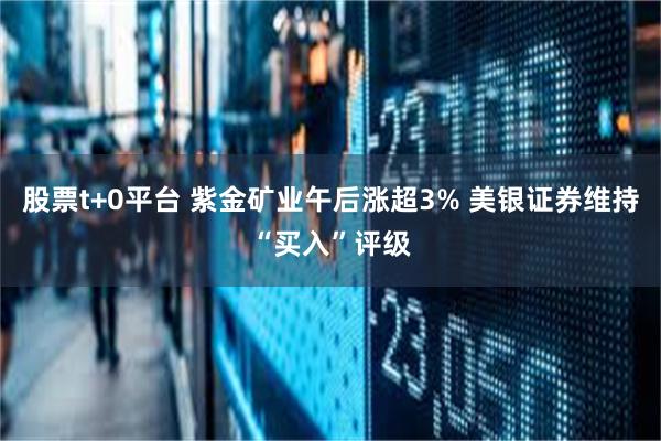 股票t+0平台 紫金矿业午后涨超3% 美银证券维持“买入”评级