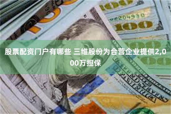 股票配资门户有哪些 三维股份为合营企业提供2,000万担保