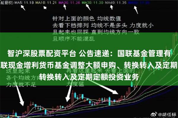 智沪深股票配资平台 公告速递：国联基金管理有限公司关于国联现金增利货币基金调整大额申购、转换转入及定期定额投资业务