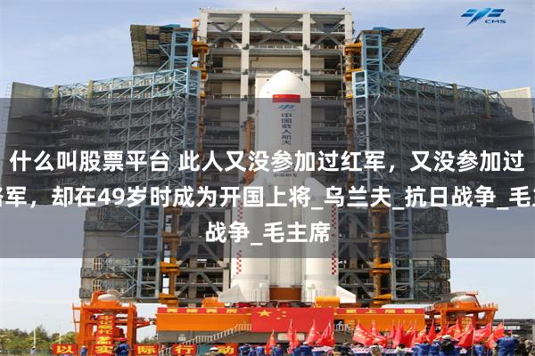 什么叫股票平台 此人又没参加过红军，又没参加过八路军，却在49岁时成为开国上将_乌兰夫_抗日战争_毛主席