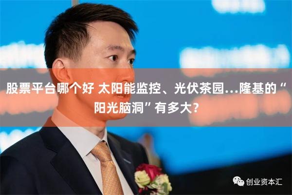 股票平台哪个好 太阳能监控、光伏茶园…隆基的“阳光脑洞”有多大？