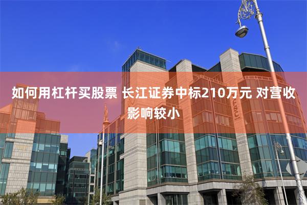 如何用杠杆买股票 长江证券中标210万元 对营收影响较小